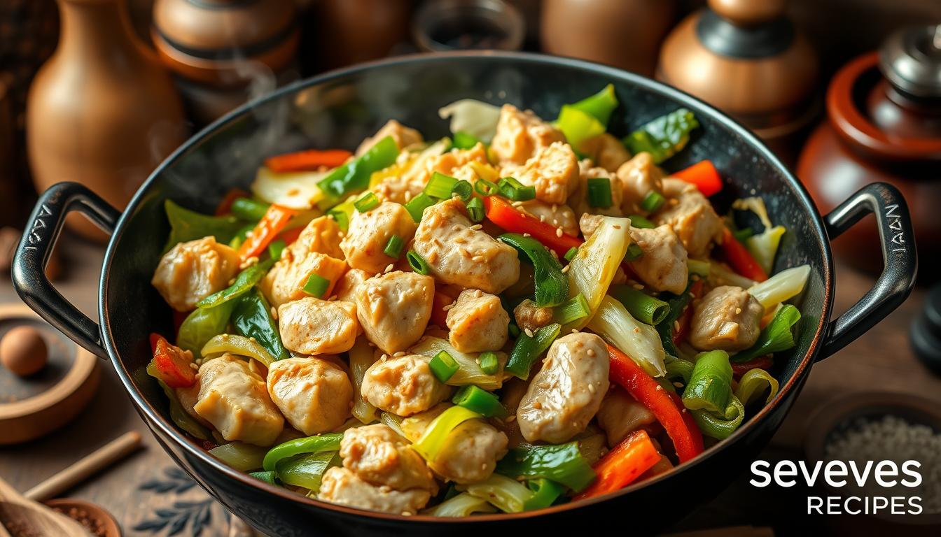 chicken and cabbage stir fry