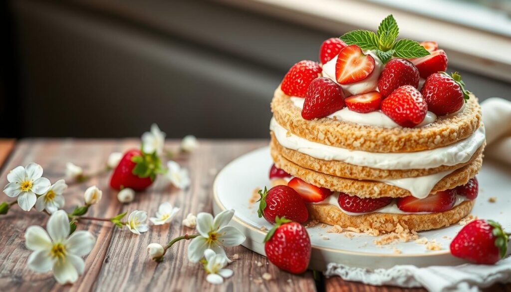 strawberry crunch cake