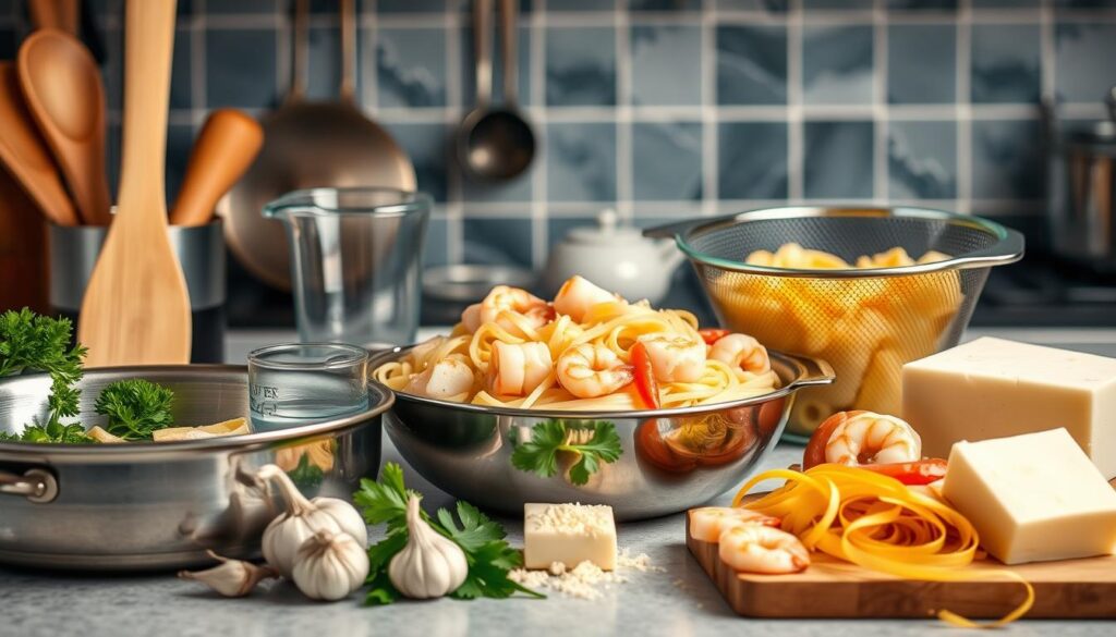 Try this classic Chicken and Shrimp Alfredo recipe! Combine tender chicken, juicy shrimp, and pasta in a velvety Alfredo sauce flavored with garlic and herbs. A crowd-pleasing dish!