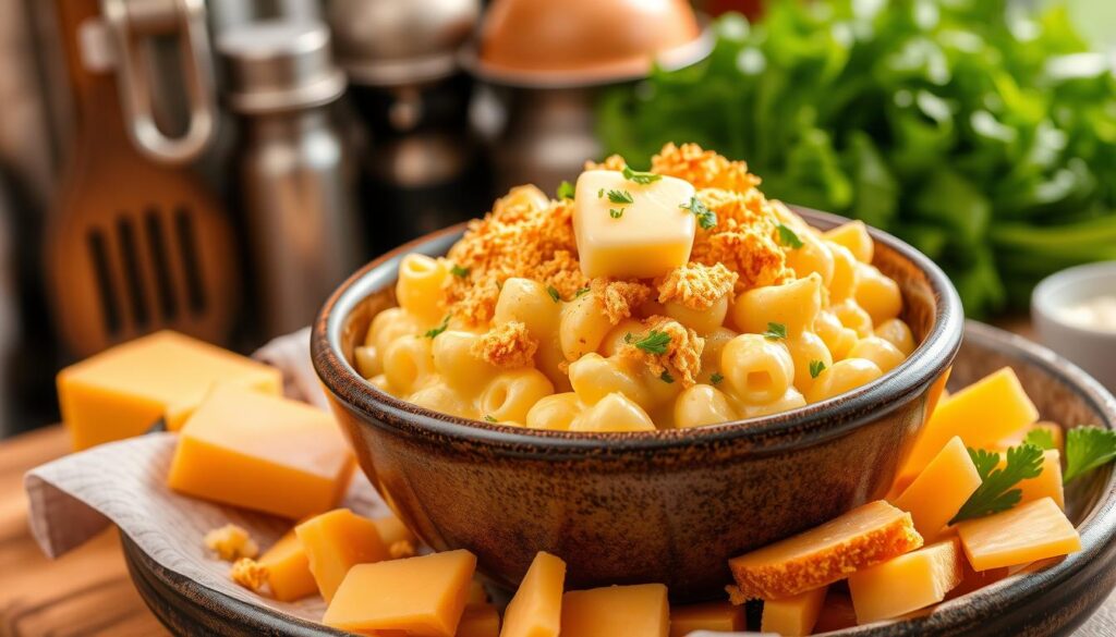 Homemade Chick-fil-A Mac and Cheese: Combine cooked pasta with a rich mix of cheeses, top with shredded cheddar, and bake until perfectly gooey and golden