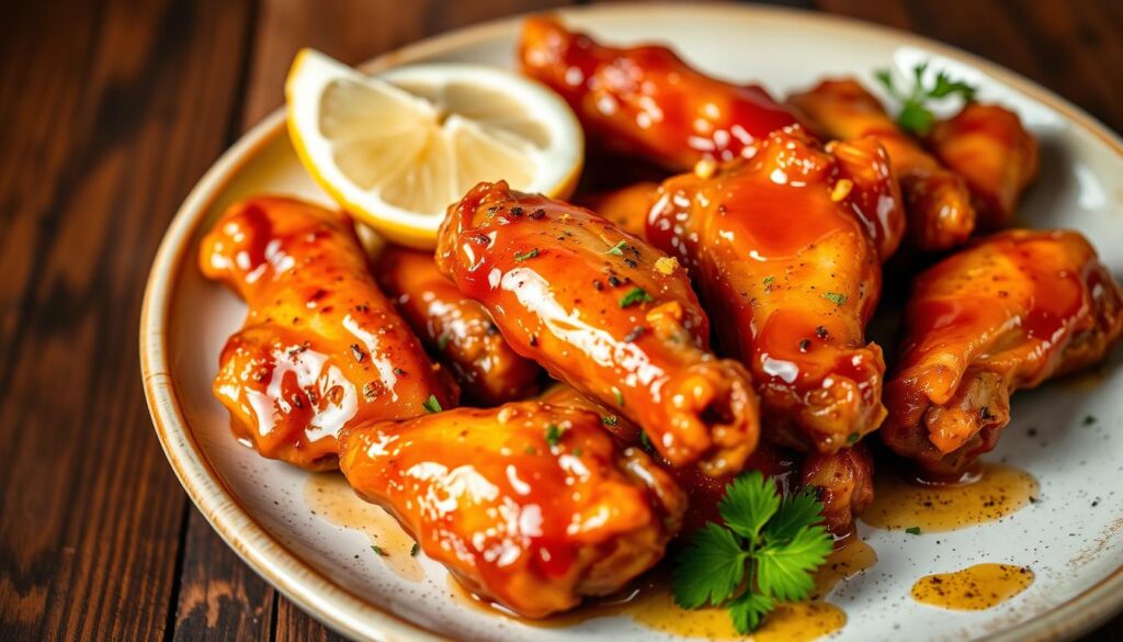 Lemon Pepper Wings with Honey