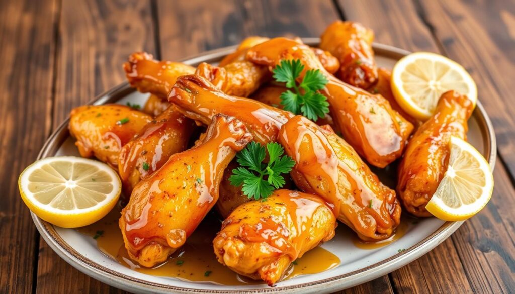 Lemon Pepper Wings with Honey