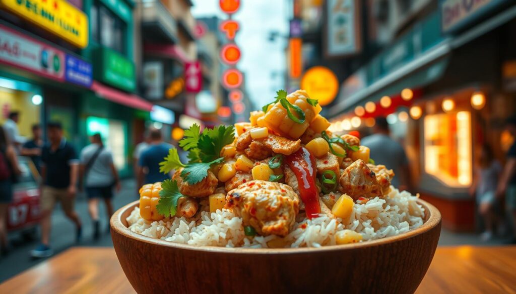 Street Corn Chicken Rice Bowl