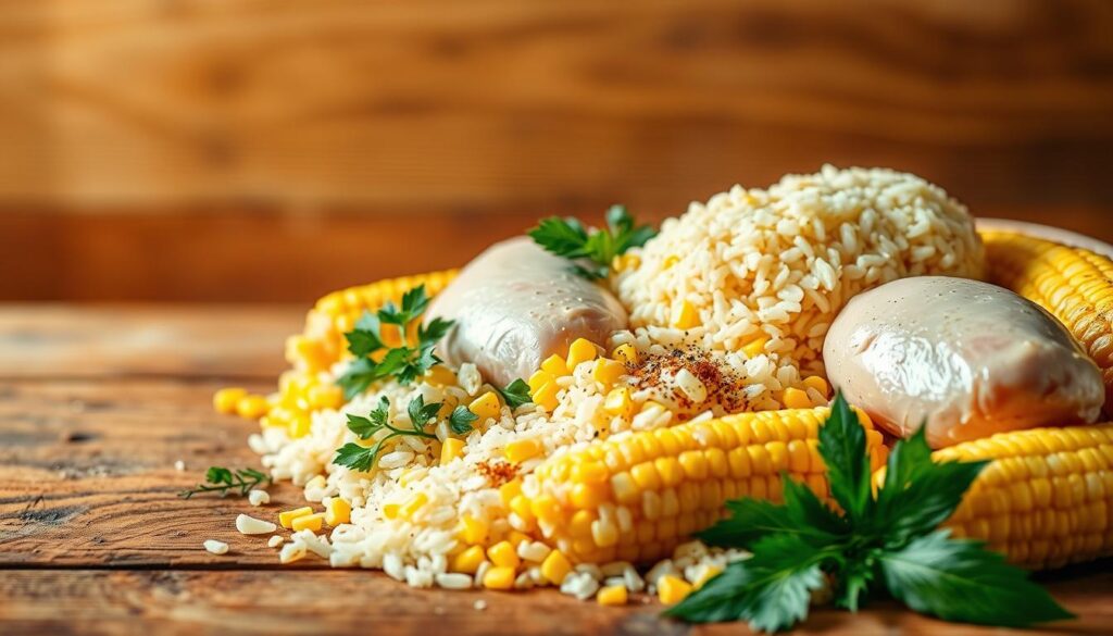 Street Corn Chicken Rice Bowl