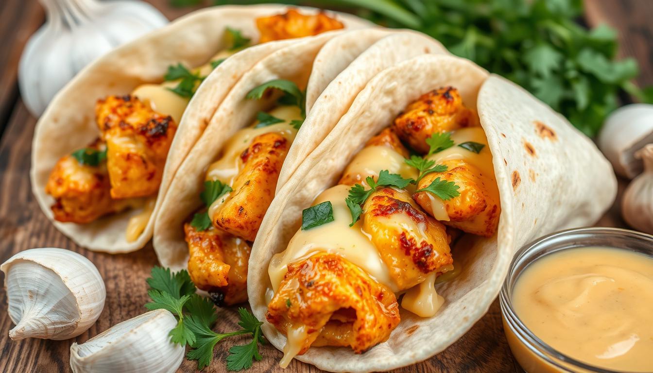 Garlic Chicken Wraps