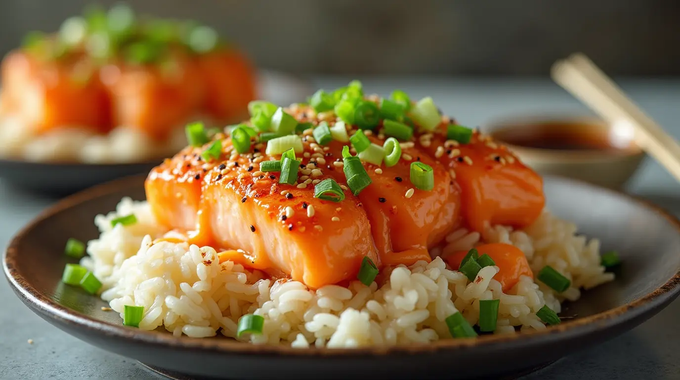 salmon sushi bake